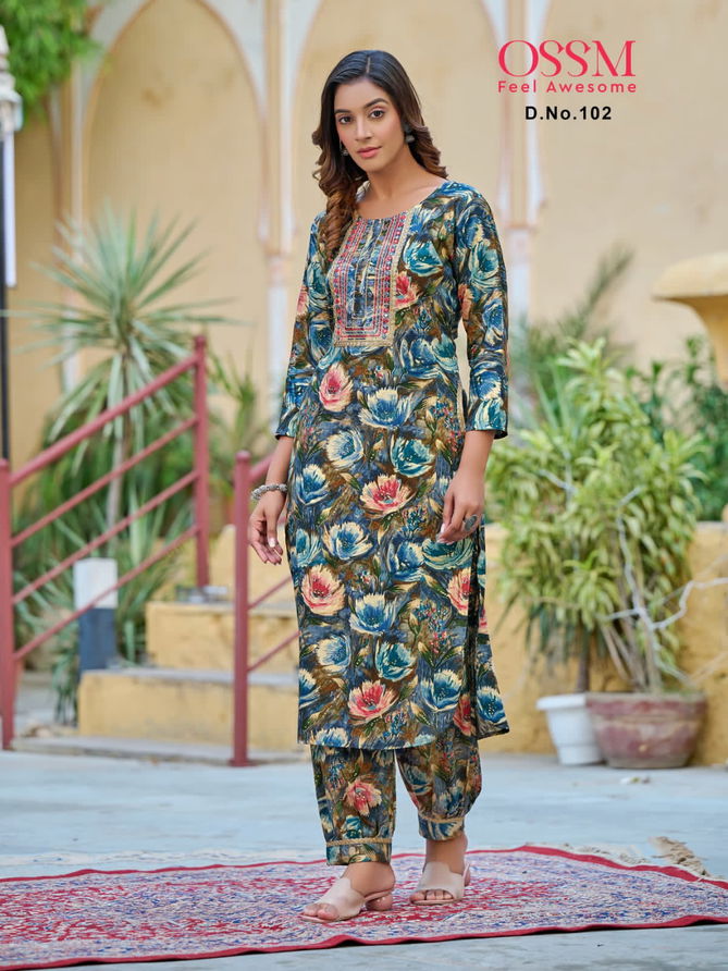 Maahi By Ossm Printed Kurti With Bottom Catalog